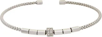 Meshmerise 18K Plated 0.07 Ct. Tw. Diamond Bangle Bracelet