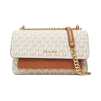 Michael Kors Shoulder Bags, female, White, Size: ONE SIZE Claire Large Shoulder Bag