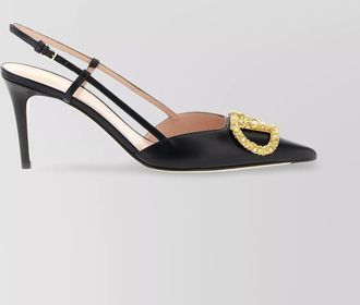 Valentino Garavani leather slingback pumps