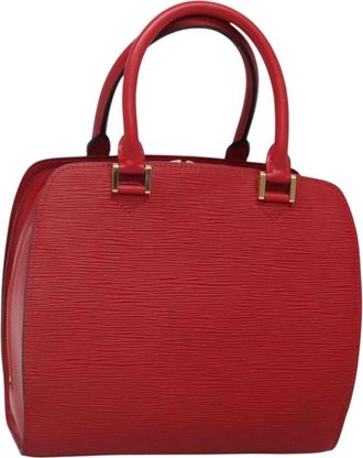 Louis Vuitton Pont Neuf Handbag Epi Leather Red Leather Handbag (Pre-Owned)