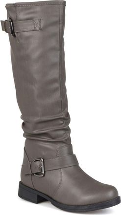 Journee Collection Stormy Riding Boot in Grey at Nordstrom Rack, Size 8.5