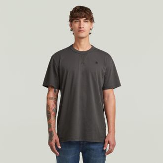 G-Star T-Shirt G-STAR Nifous, Herren, Gr. XXL, asfalt, 336, Jersey, Obermaterial: 100% Baumwolle, unifarben, regular fit normal, Rundhals, Shirts T-Shirt, Ru