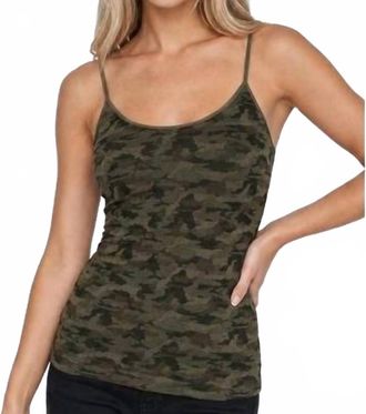 NikiBiki Camo Scoop Neck Seamless Camisole In Green