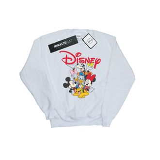 Disney Heren Mickey Mouse Crew Sweatshirt (Wit)