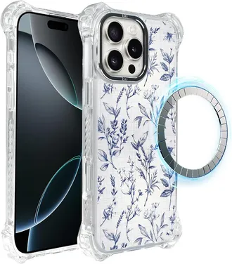 OEM Funda Ibizu Dropguard Ultra Para Iphone 16 Pro Max Con Magsafe, Pastel Bloom, Azure Whispers