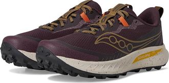 Saucony Peregrine 15 Mens Running Shoes Wine/Kodiak : 10.5 D - Medium, Leather
