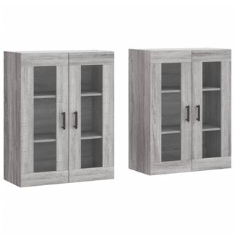 Berkfield Home Wall Mounted Cabinets 2 pcs Grey Sonoma Engineered Wood