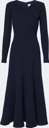 Roland Mouret Bow-detail wool cr&ecirc;pe cocktail dress