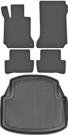 OEM Juego De Alfombrillas De Goma Para Coche Y Alfombrilla Para Maletero Para Mercedes Clase C Iii W204 Sed&aacute;n/limusina (2007-2014)