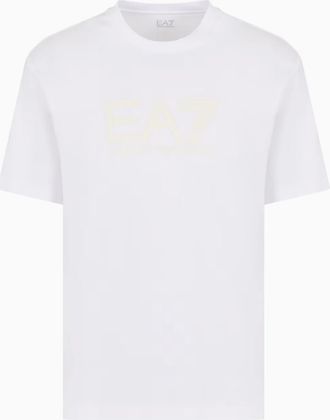 Emporio Armani Mens Large Logo T-Shirt - White - Size: 44