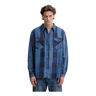 Levi's Heren, Overhemden, Blauw, Maat: S Katoen