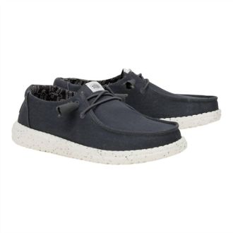 Hey Dude Womens Wendy Stretch Canvas Shoes In Black