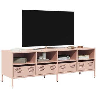 Berkfield Home TV Cabinet Pink 135x39x43.5 cm Cold-rolled Steel