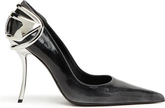 Diesel Schoenen, Dames, Zwart, 36 EU, Leer, Zwarte leren hakken