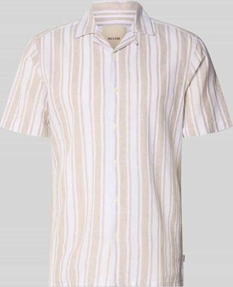 Only & Sons Regular Fit Leinenhemd aus Baumwoll-Leinen-Mix Modell CAIDEN in Oliv, Gr&ouml;&szlig;e XXL