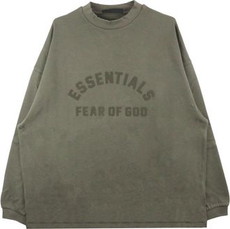 Fear of God logo-print cotton sweatshirt - men - Cotton - S - Green