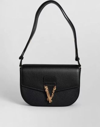 Versace la medusa leather shoulder bag