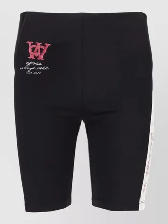 Off-white knee-length cycling shorts