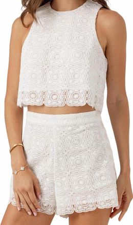 Sundays Lace Jame Shorts In White
