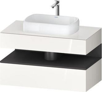 Duravit Duravit - Qatego Consola Mueble Bajo Lavabo, 1 Extra&iacute;ble, 1 Caj&oacute;n