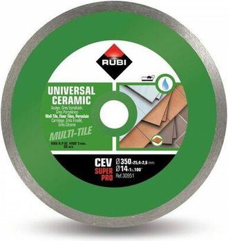 Rubi 30951 Cev-350 Superpro Disco Diamante General Cer&aacute;mica Continuo - Ref: 30951