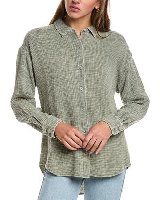 Splendid Gauze Button Down Shirt