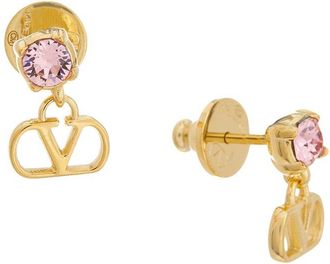 Valentino Vlogo Signature Swarovski Earrings