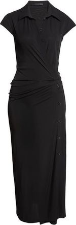 Helmut Lang Jersey Midi Dress in Black at Nordstrom, Size Medium