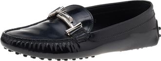 Tod's Tods Black Patent Leather Slip On Loafers