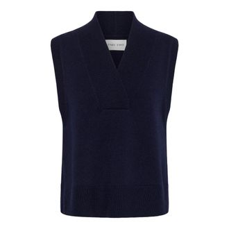 Part Two Jersey de punto con cuello en V - Knitwear - Mujer - Azul - XL