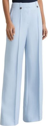Reiss Magda Pleated Flared Pants in Blue at Nordstrom, Size 12 Us