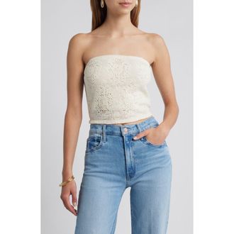 Tシャツ・カットソー VALENTINO WHITE MESH VALENTINO GARAVANI ESCAPE CROP-TOP Valentino Garavani White Mesh Valentino Garavani Escape Crop