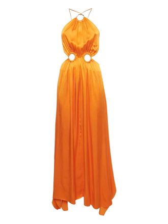 Elliatt ring asymmetric maxi dress - Orange