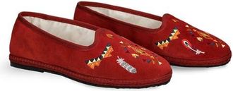 Fortela Frutate Friulane Suede Leather Embroidery in Ferrari at Nordstrom, Size 41