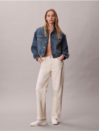 Calvin Klein Jeans Calvin Klein Womens 90s Straight Jeans - White - 24W x RL