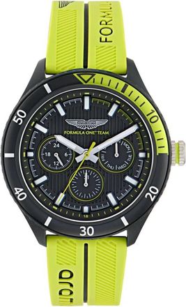 Aston Martin PIT Analoog Multifunctioneel Horloge - Heren - Horloges - Geel - ONE Size - Accessoires