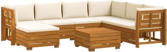 vidaXL 8 Uds. Conjunto De Sof&aacute;s De Exterior Madera De Acacia S&oacute;lida Vidaxl