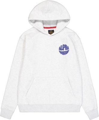 Alpha Industries Alpha Industries Mens Backprint Logo Hoodie - Grey - Size X-Large