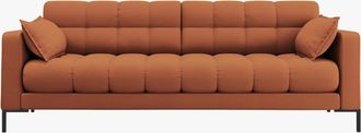 BLOOMINGLOFT 4-Sitzer Designsofa Mamaia Strukturstoff Brick