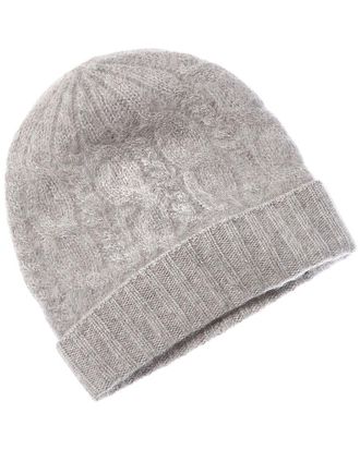 Sofiacashmere Sofiacashmere Brushed Cashmere Chunky Cable Hat
