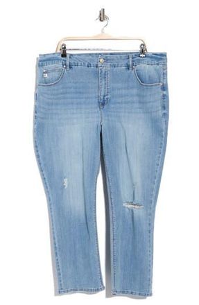 Seven 7 Tummyless Ankle Straight Leg Jeans in Distressed at Nordstrom Rack, Size 18W