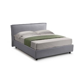 Dmora Letto Singolo Atrelmo, Materasso Incluso, Sfoderabile Made In Italy, Grigio