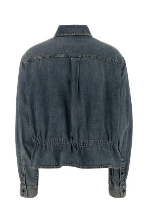 Alexander McQueen Womens Denim Shirt Bluemidwash Exterior: Cotton Camicie