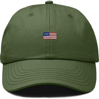 Dalix USA Flag Dad Cap in Kelly Green at Nordstrom