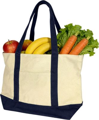 Generic Large Canvas Tote - Foldable Organizer Bag with Handle, Spacious Tote for Women, Grocery Shopping Beach Travel Work School Gym Market Use, Unisex for 