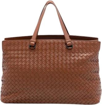 Bottega Veneta Pre-owned Tote Bags, female, Brown, Size: ONE SIZE Pre-owned Leather Tote