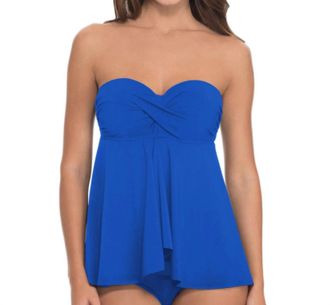 Gottex D-Cup Bandeau Fly Away Tankini Top In Tutti Frutti Hazy Perri