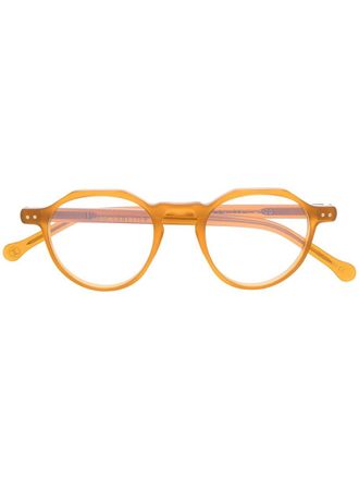 Lesca Icon C1 bril met rond montuur - Geel