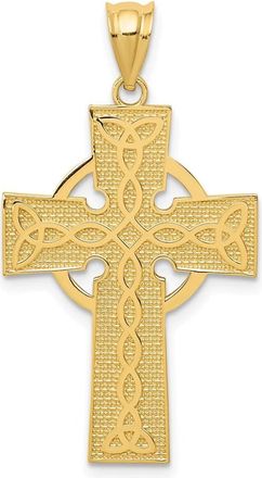 Diamond2Deal 14k Yellow Gold Celtic Cross Pendant