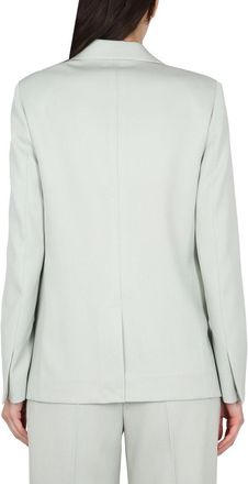 Lanvin Virgin Wool Single-Breasted Blazer - Green